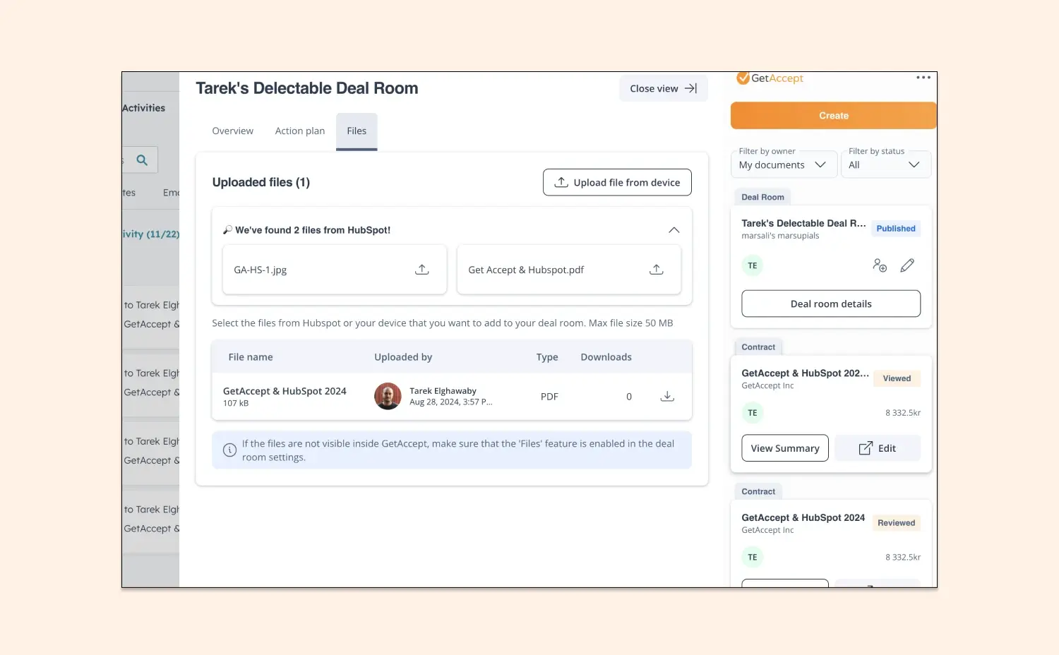 Share files with your stakeholders directly from HubSpot