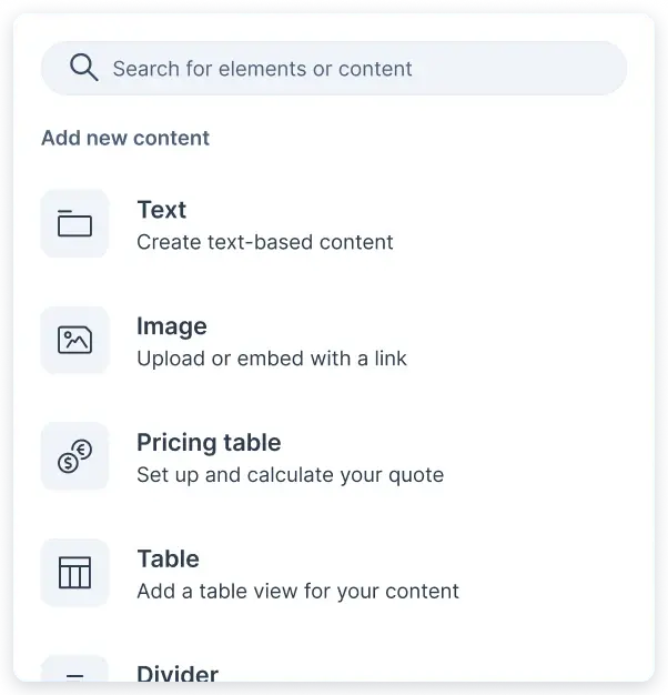 pricing_table composition  2